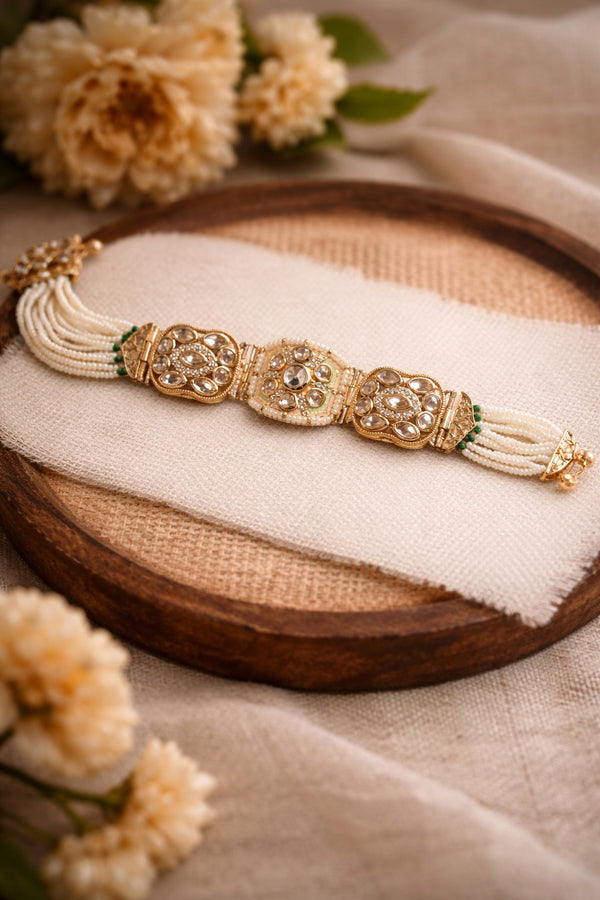 Pearl Kundan Bracelet