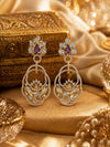Amethyst Lotus Earrings