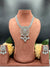 Aarohi Silver Cascade Necklace Set