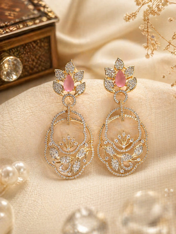 Blush Lotus Earrings