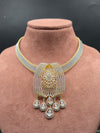 Aarohi Gold-Silver Cascade Necklace Set